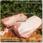 Pork LOIN SKIN OFF frozen Local Premium WHOLE CUTS +/- 4.5kg (price/kg) PREORDER